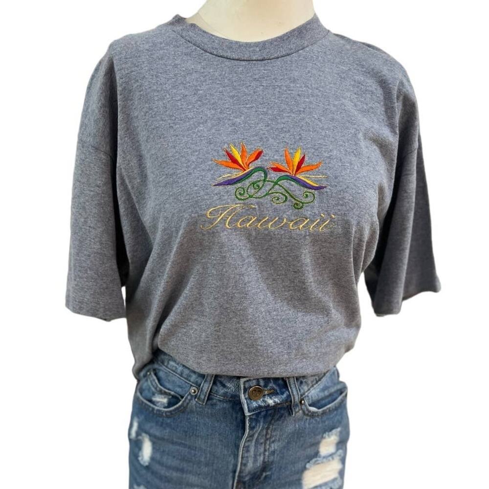 Vintage Hawaii Signal Sport Embroidered Vacation T-Shirt, L